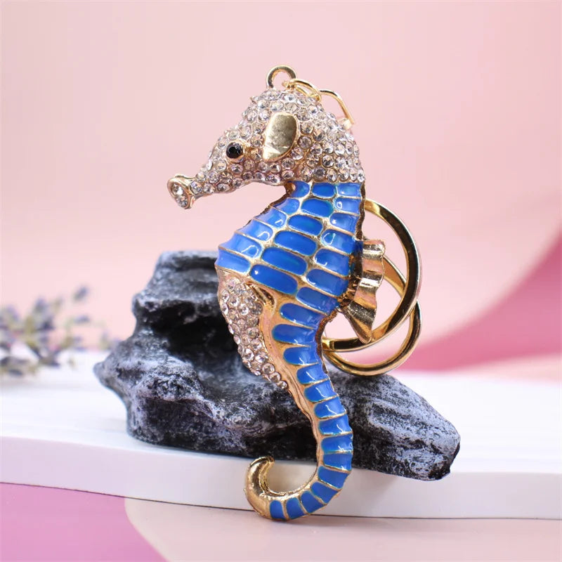 Summer Beach Starfish Keychain Souvenir Gifts for Women Men Car Key Handbag Pendants Keyrings DIY Jewelry Accessories