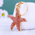 Summer Beach Starfish Keychain Souvenir Gifts for Women Men Car Key Handbag Pendants Keyrings DIY Jewelry Accessories