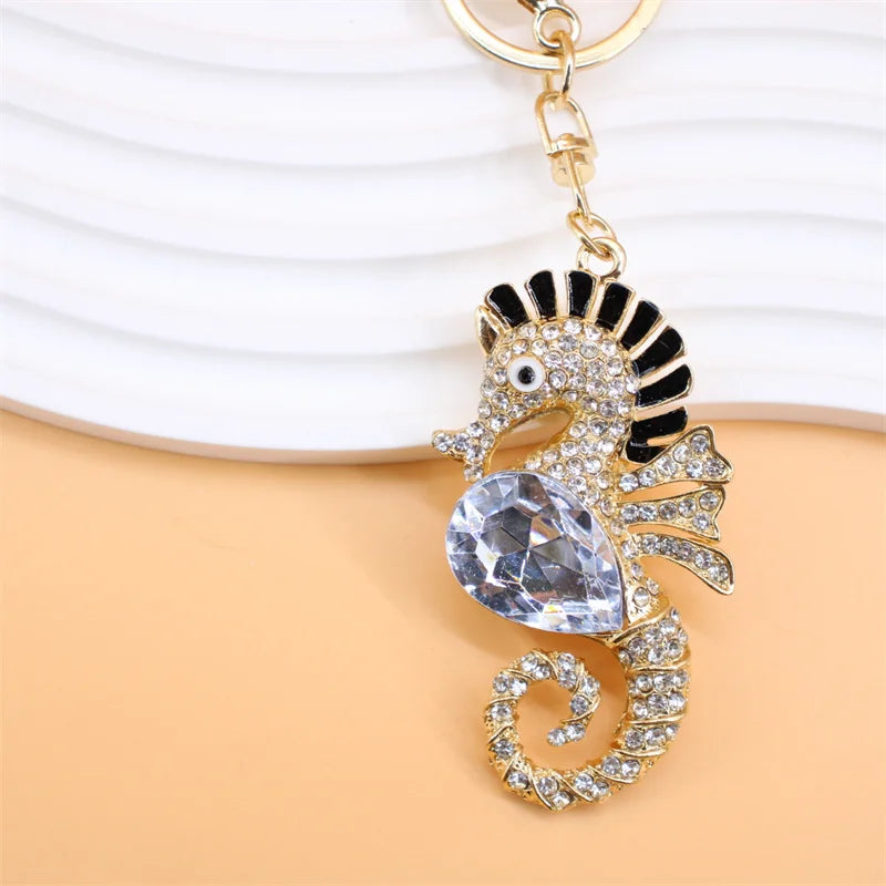 Summer Beach Starfish Keychain Souvenir Gifts for Women Men Car Key Handbag Pendants Keyrings DIY Jewelry Accessories