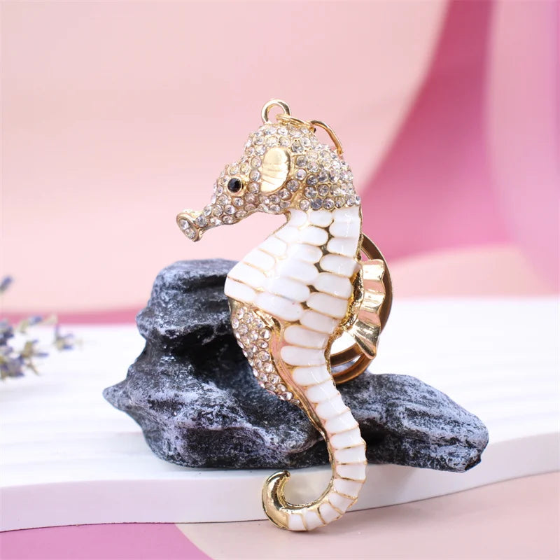 Summer Beach Starfish Keychain Souvenir Gifts for Women Men Car Key Handbag Pendants Keyrings DIY Jewelry Accessories