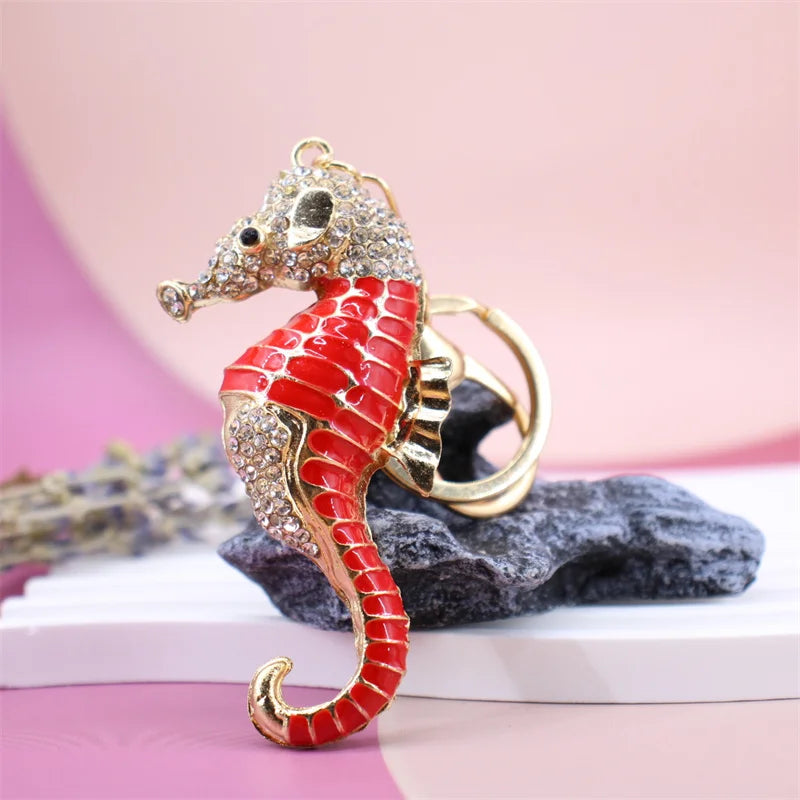 Summer Beach Starfish Keychain Souvenir Gifts for Women Men Car Key Handbag Pendants Keyrings DIY Jewelry Accessories